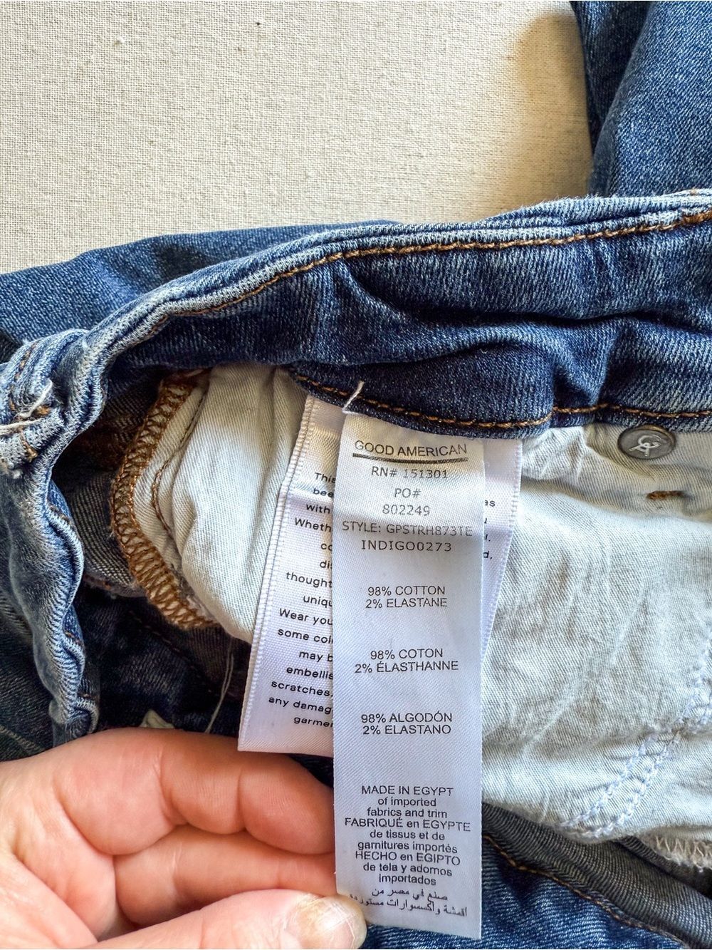 Good American Good Petite Straight Medium Blue Size 0/25 - Picture 8 of 9